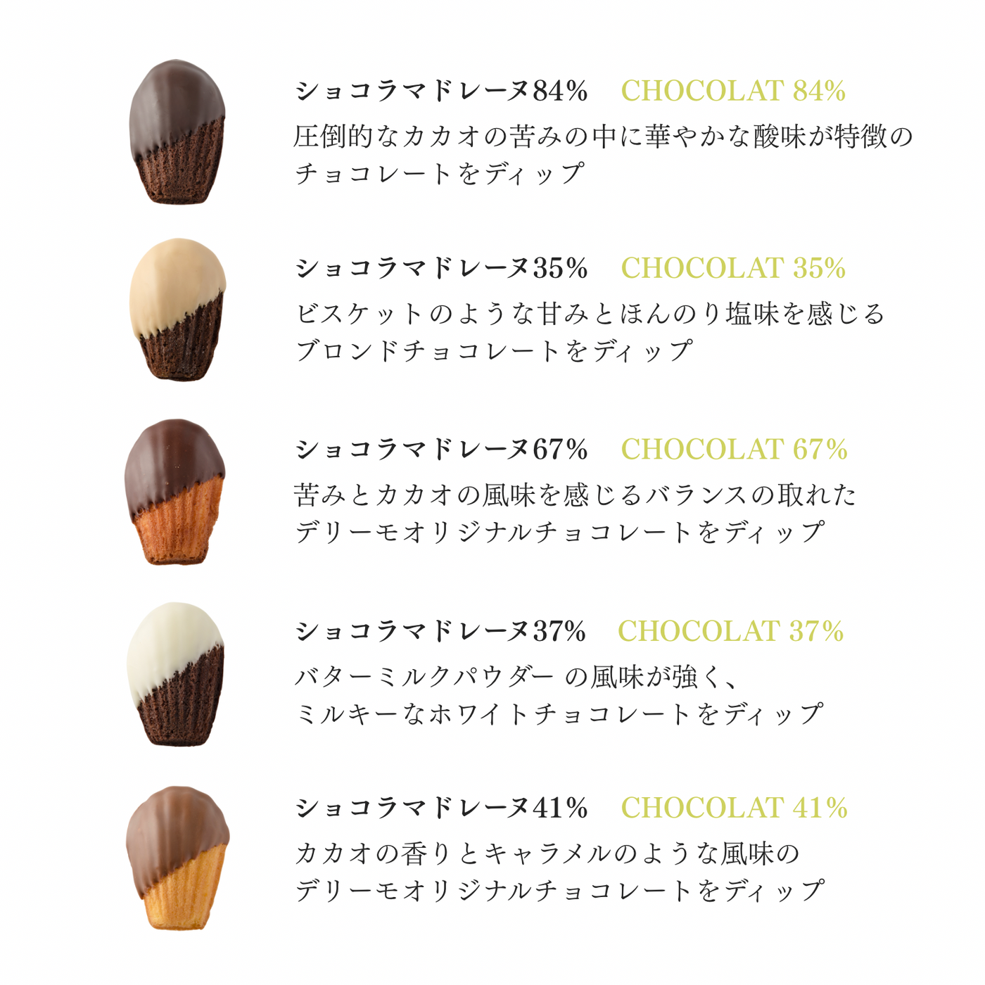 ショコラマドレーヌ5個セット